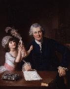 William Hoare Portrait of Christopher Anstey with his daughter France oil painting artist
